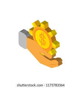 Finances isometric left top view 3D icon