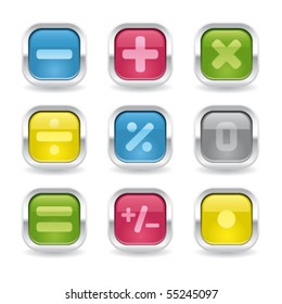 finances metalic glossy buttons