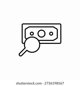 finances search icon sign vector