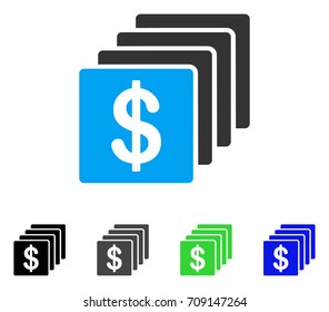 Finances vector pictogram. Style is a flat graphic symbol in black, grey, blue, green color versions. Designed for web and mobile apps.