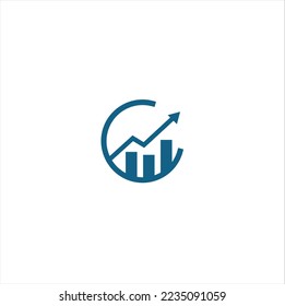 logotipo abstracto financiero creativo diagrama mercado y más plantilla de diseño