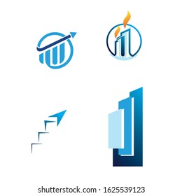 Financial or Accounting Advisors 
 Logo Design Template Vector Icon. There is a Form of Chart in the Design as a Financial or Accounting Advisors Icon. -Vector