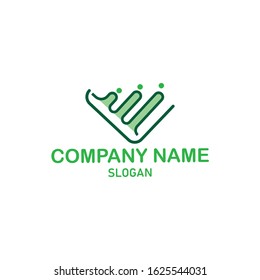 Financial or Accounting Advisors 
 Logo Design Template Vector Icon. There are graphic forms such as waves and those in the design as financial or accounting advisor icons. -Vector