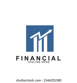 Financial and accounting business logo design. Icon financial vector