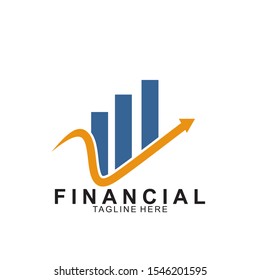 Financial and accounting business logo design. Icon financial vector