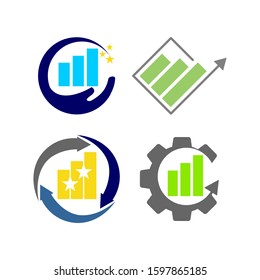 Financial Accounting Consulting Logo Template Vector Icon Set
