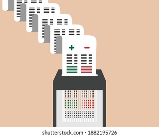 Vector de trituración de documentos financieros y contables
