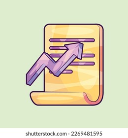 Vector de ilustración de archivo de contabilidad financiera
