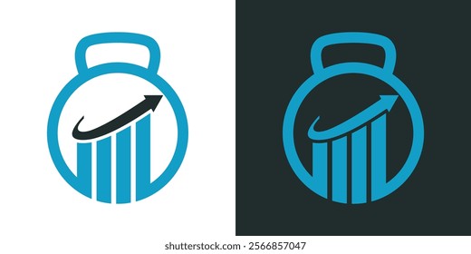  Financial Accounting and Gym Fitness Logo Design VECTOR
