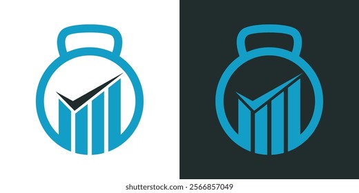  Financial Accounting and Gym Fitness Logo Design VECTOR
