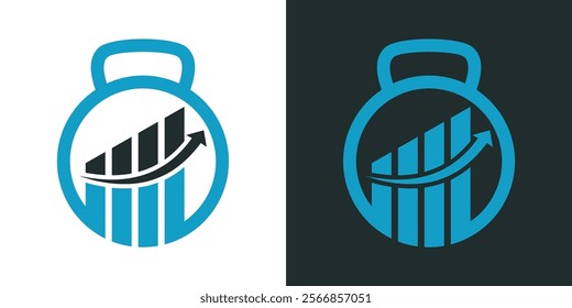  Financial Accounting and Gym Fitness Logo Design VECTOR
