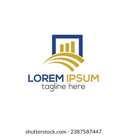 Financial and accounting Logo flat logo design isolated vector template illustration