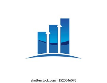 Financial Accounting Logo, Financial Stock Exchange Market Logo