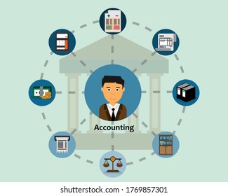 Instrumentos financieros y contables - vector