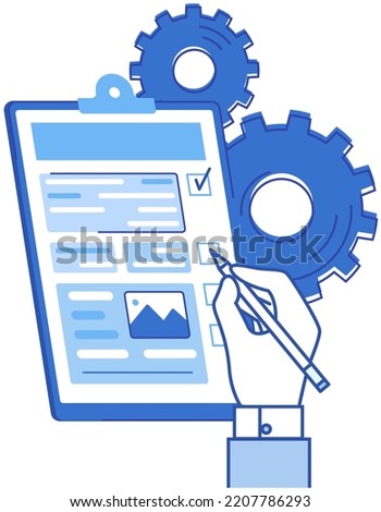 Financial accounting and work with statistics concept. Business process, implementation of plan. Data analysis, audit, project management, marketing research concept. Analytics for graphs and charts