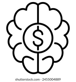 Financial Acumen icon line vector illustration
