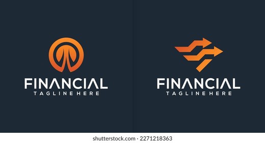 Financial Ad visor Logo Design Vector Icon collection