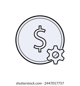 Financial Adjustment Icon. Accounting Element Symbol – Vector. 