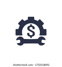 Financial adjustments. Vector icon isolated on white background.