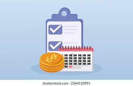 Finanzverwaltung. Charakter, der die Finanzen verwaltet. Business Accounting, Organisation und Audit Konzept.auf blauem Hintergrund.isometrische Vektordesign Illustration.