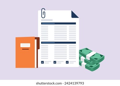 Konzept der Finanzverwaltung. Farbige, flache Vektorgrafik einzeln.