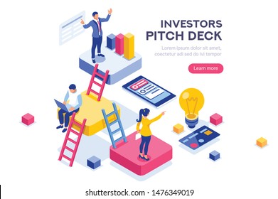 Financial Administration Concept. Consulting for Company Performance, Analysis Concept. Statistics and Business Statement. Flat Isometric Infographics Banner, Business Hero Images.