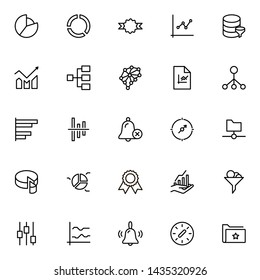 Financial administration line icon set. Collection of high quality black outline logo for web site design and mobile apps. Vector illustration on a white background