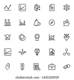 Financial administration line icon set. Collection of high quality black outline logo for web site design and mobile apps. Vector illustration on a white background
