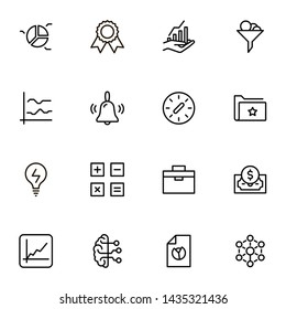 Financial administration line icon set. Collection of high quality black outline logo for web site design and mobile apps. Vector illustration on a white background