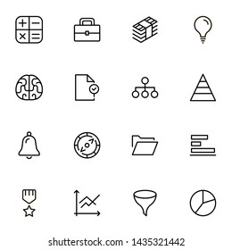 Financial administration line icon set. Collection of high quality black outline logo for web site design and mobile apps. Vector illustration on a white background