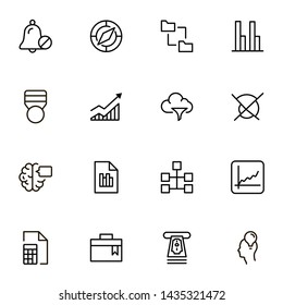Financial administration line icon set. Collection of high quality black outline logo for web site design and mobile apps. Vector illustration on a white background