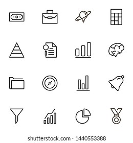 Financial administration line icon set. Collection of high quality black outline logo for web site design and mobile apps. Vector illustration on a white background