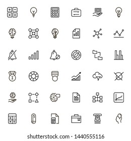Financial administration line icon set. Collection of high quality black outline logo for web site design and mobile apps. Vector illustration on a white background