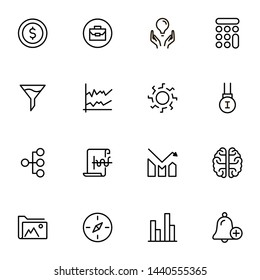 Financial administration line icon set. Collection of high quality black outline logo for web site design and mobile apps. Vector illustration on a white background