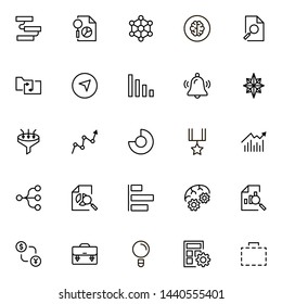 Financial administration line icon set. Collection of high quality black outline logo for web site design and mobile apps. Vector illustration on a white background