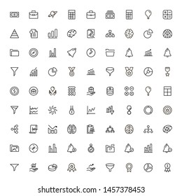 Financial administration line icon set. Collection of high quality black outline logo for web site design and mobile apps. Vector illustration on a white background