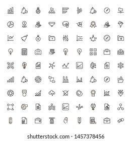 Financial administration line icon set. Collection of high quality black outline logo for web site design and mobile apps. Vector illustration on a white background