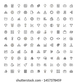 Financial administration line icon set. Collection of high quality black outline logo for web site design and mobile apps. Vector illustration on a white background