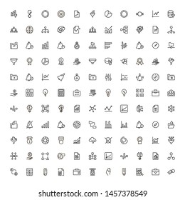 Financial administration line icon set. Collection of high quality black outline logo for web site design and mobile apps. Vector illustration on a white background