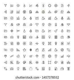 Financial administration line icon set. Collection of high quality black outline logo for web site design and mobile apps. Vector illustration on a white background