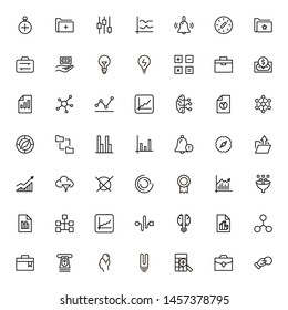 Financial administration line icon set. Collection of high quality black outline logo for web site design and mobile apps. Vector illustration on a white background