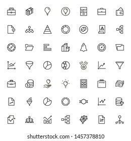 Financial administration line icon set. Collection of high quality black outline logo for web site design and mobile apps. Vector illustration on a white background