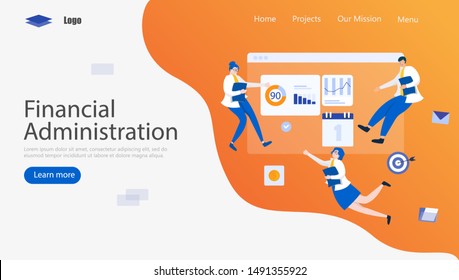 Financial Administration Vector Illustration Concept, Suitable for web landing page, ui, mobile app, editorial design, flyer, banner, and other related occasion