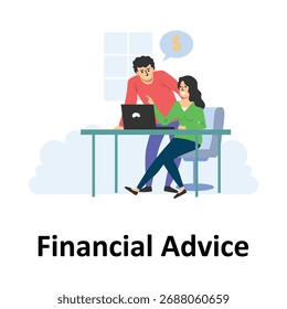 Financial Advice Vector Illustration Which can easily edit or modify
