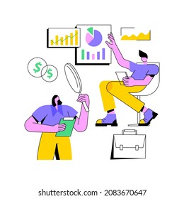 Financial Adviser Abstract Concept Vector Illustration. Top Investment Advisors, Money Management Services, Personalized Financial Plan, Tax Strategy, Reach Financial Goals Abstract Metaphor.