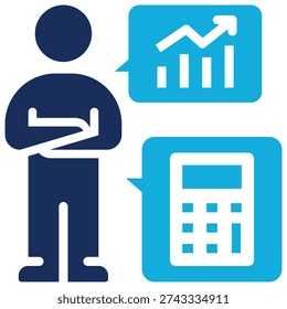 Financial Advising Icon Element For Design