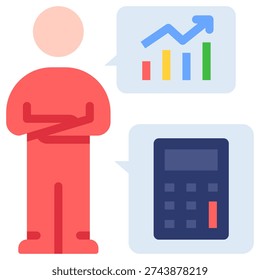 Financial Advising Icon Element For Design