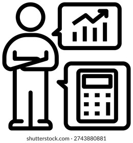 Financial Advising Icon Element For Design