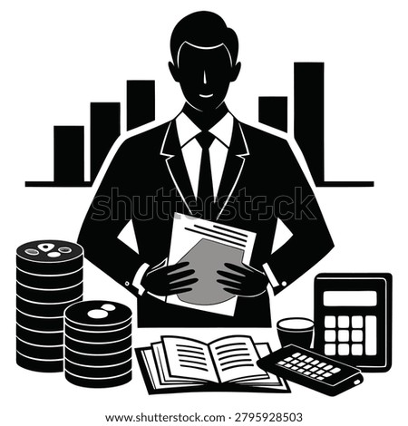 Financial advisor analyzing business growth and data with business, analysis