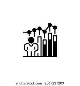 Financial Advisor Glyph Icon. linear style sign for mobile concept and web design. Outline vector icon.